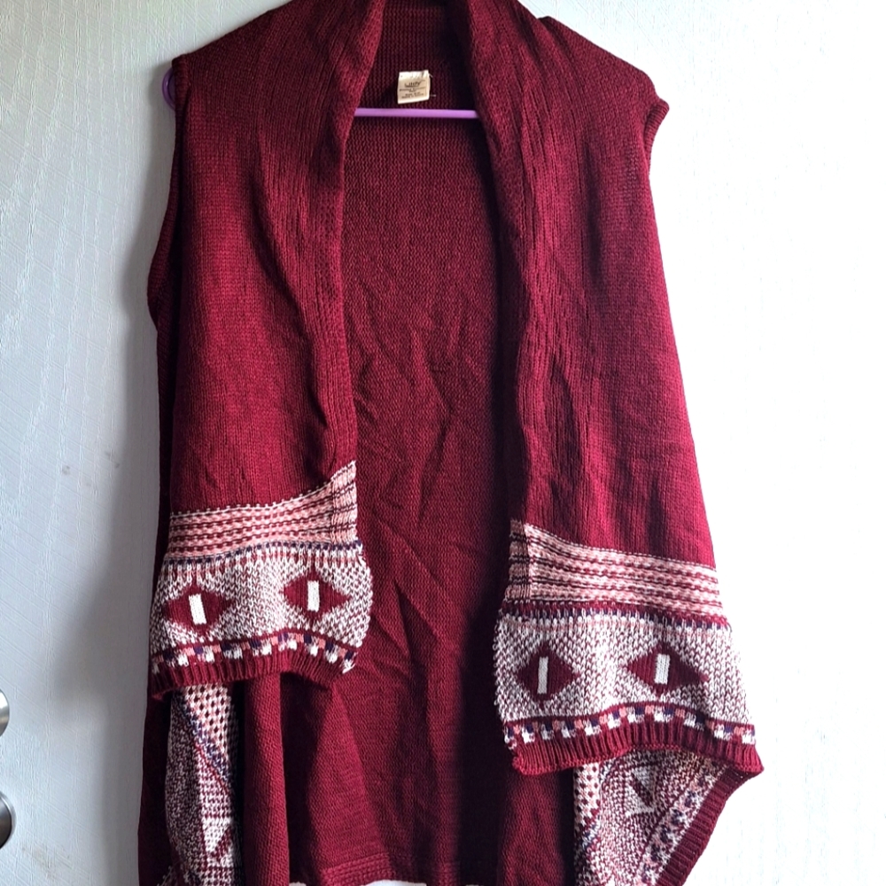 Maroon sweater vest